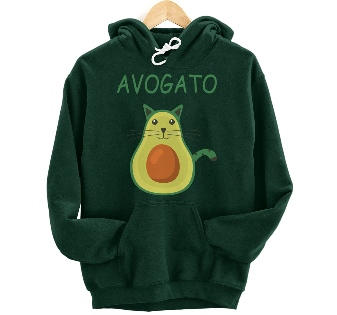 Vegan Avocado Cat I Siam Cat Meme I Carnival - Avogato Cat Pullover Hoodie