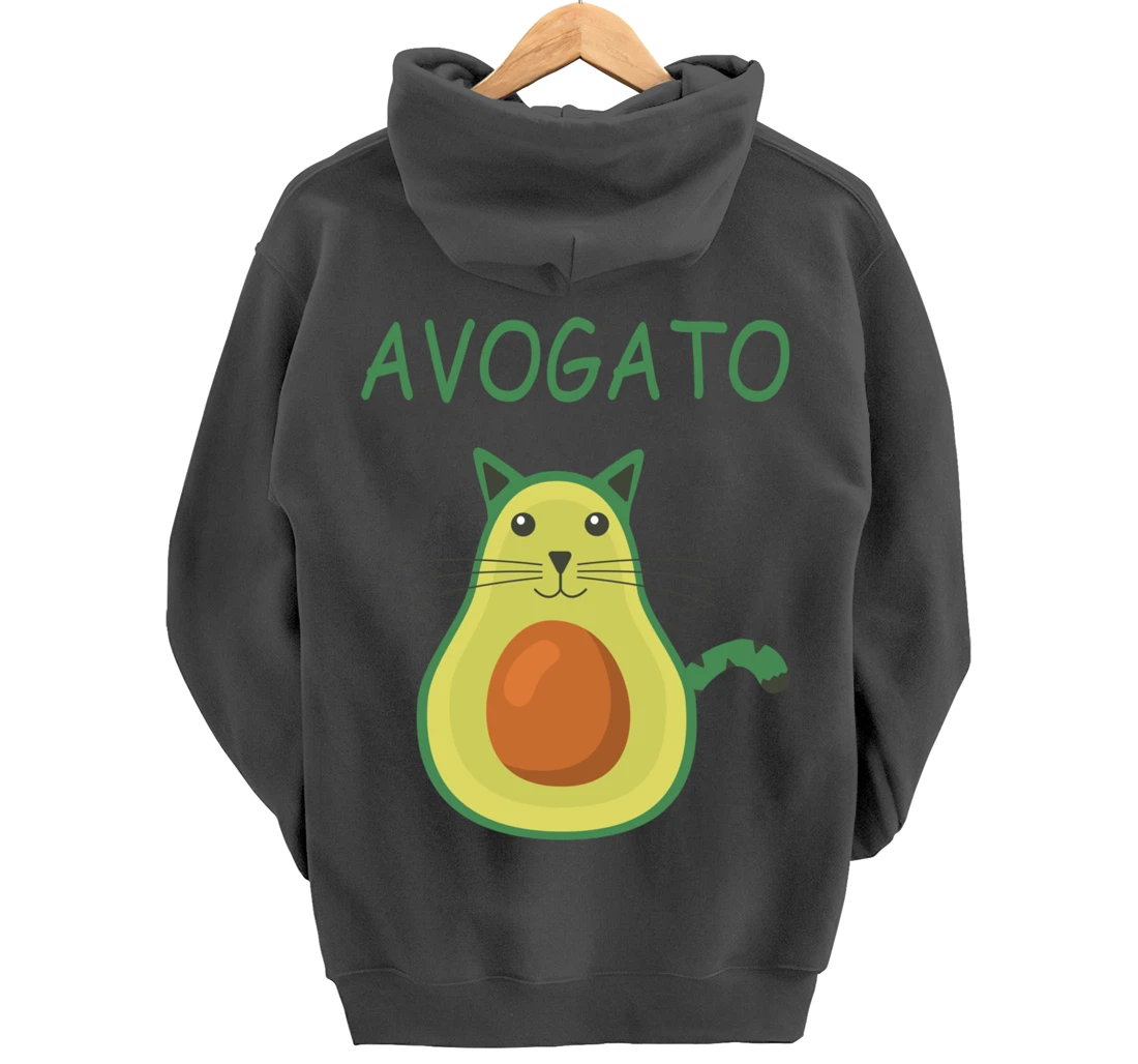 Vegan Avocado Cat I Siam Cat Meme I Carnival - Avogato Cat Pullover Hoodie