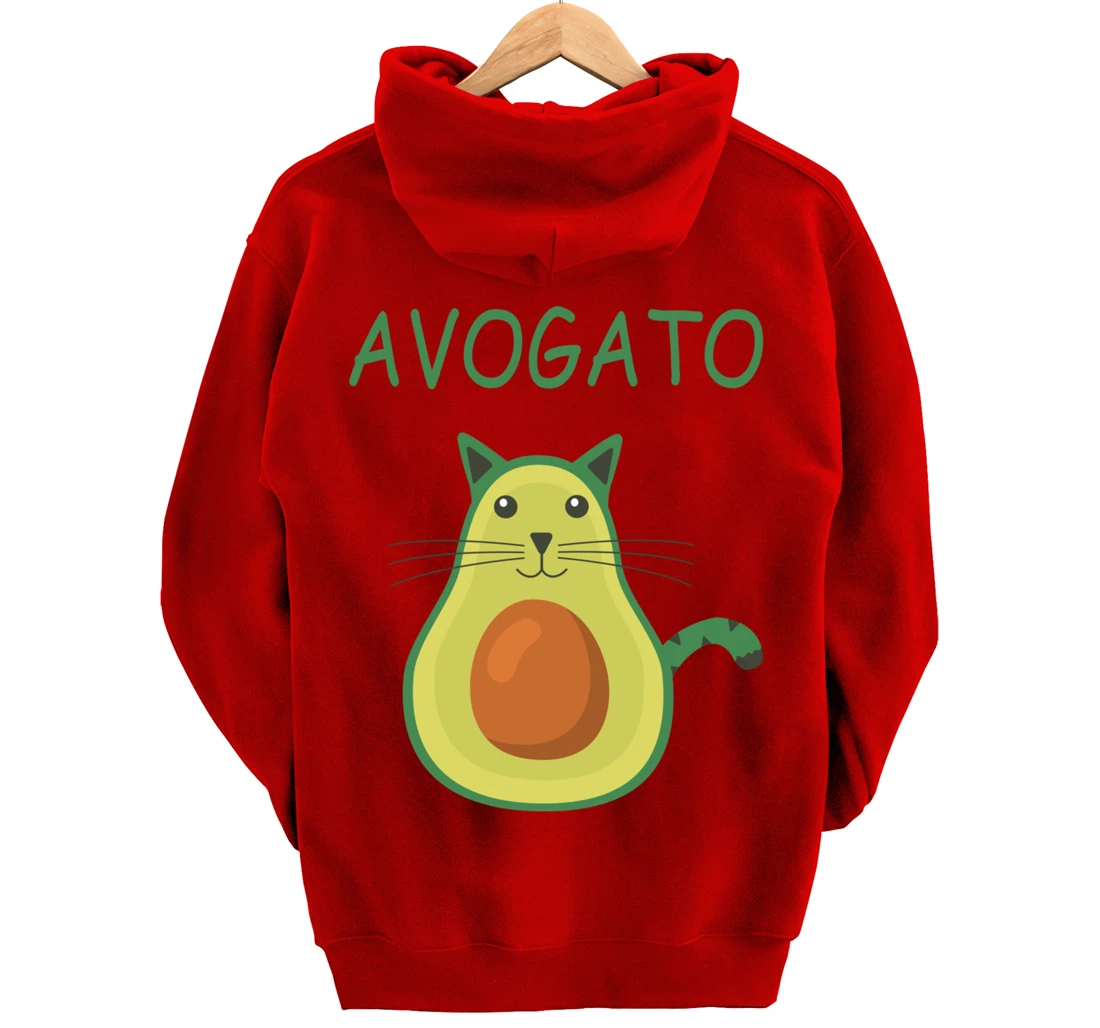 Vegan Avocado Cat I Siam Cat Meme I Carnival - Avogato Cat Pullover Hoodie