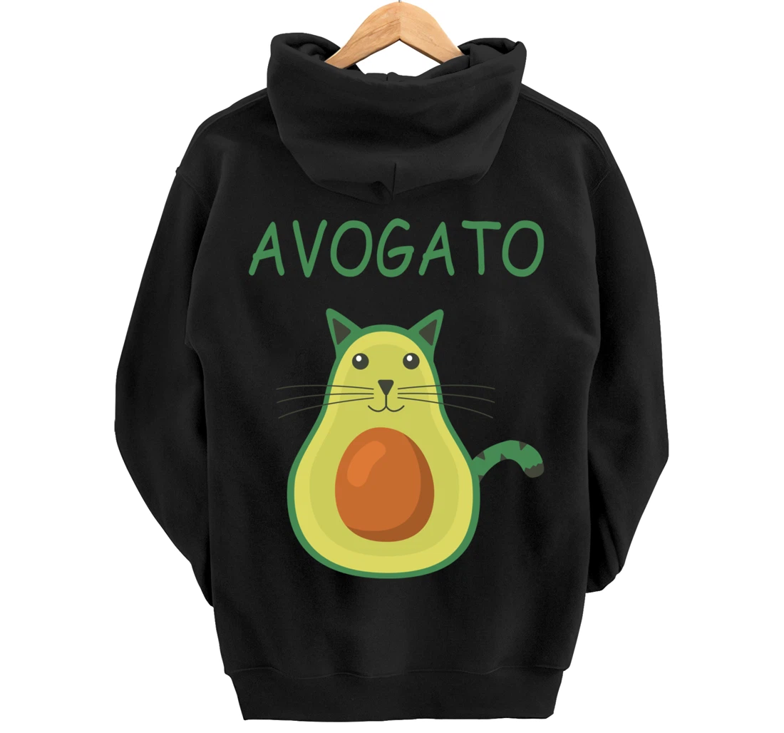 Vegan Avocado Cat I Siam Cat Meme I Carnival - Avogato Cat Pullover Hoodie