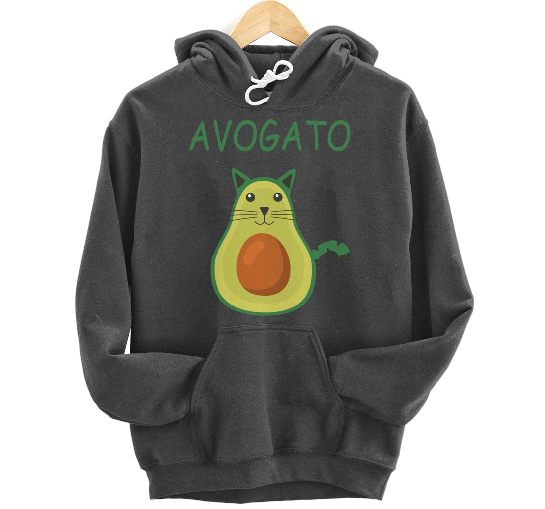 Vegan Avocado Cat I Siam Cat Meme I Carnival - Avogato Cat Pullover Hoodie