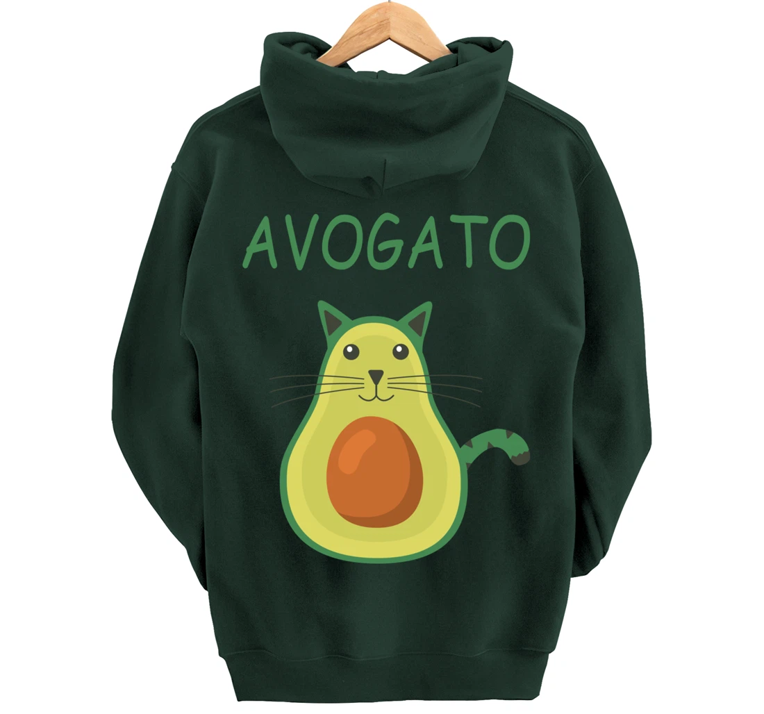 Vegan Avocado Cat I Siam Cat Meme I Carnival - Avogato Cat Pullover Hoodie