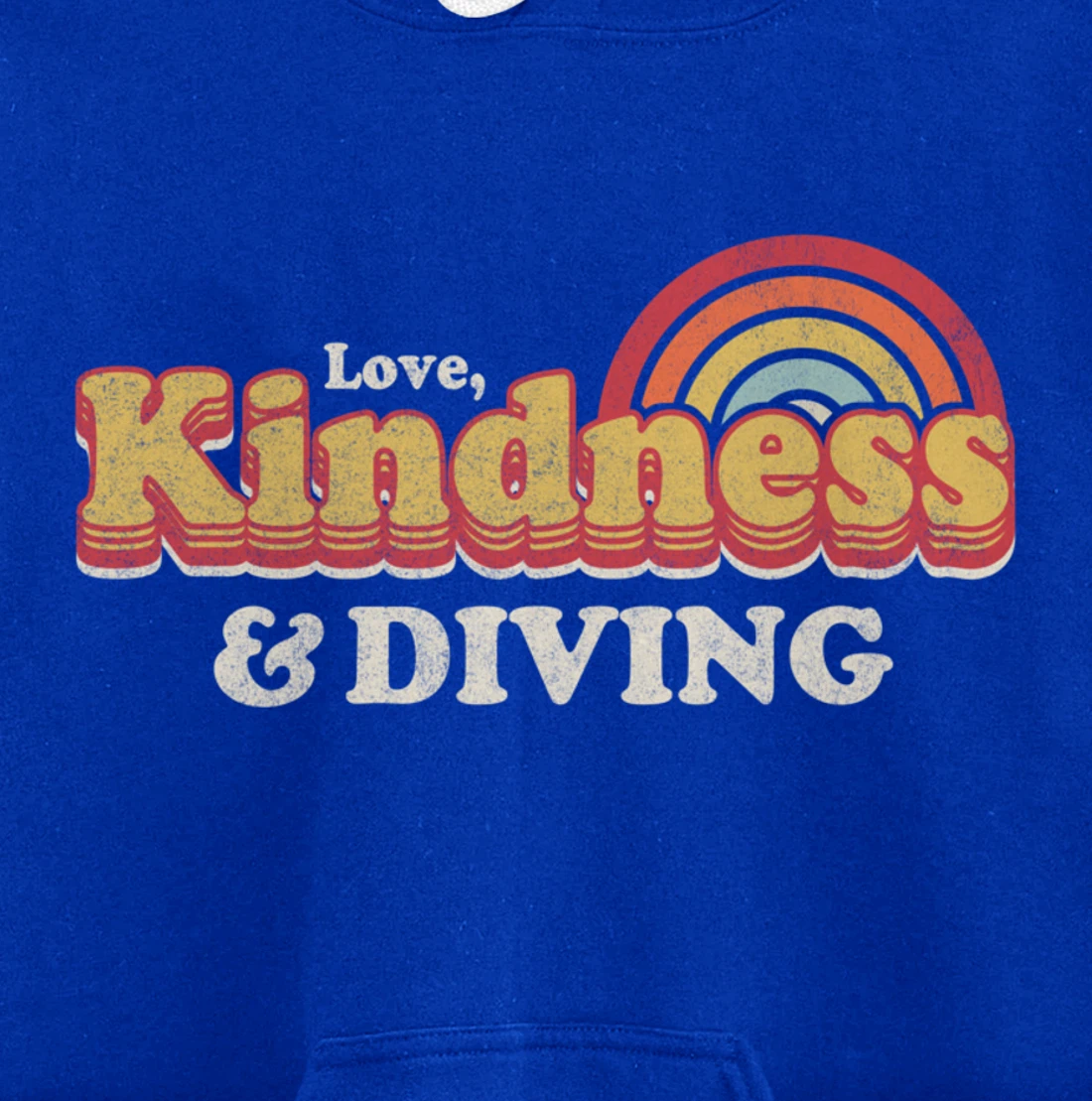Funny Diving Design, Love, Kindness And Diving Pullover Hoodie