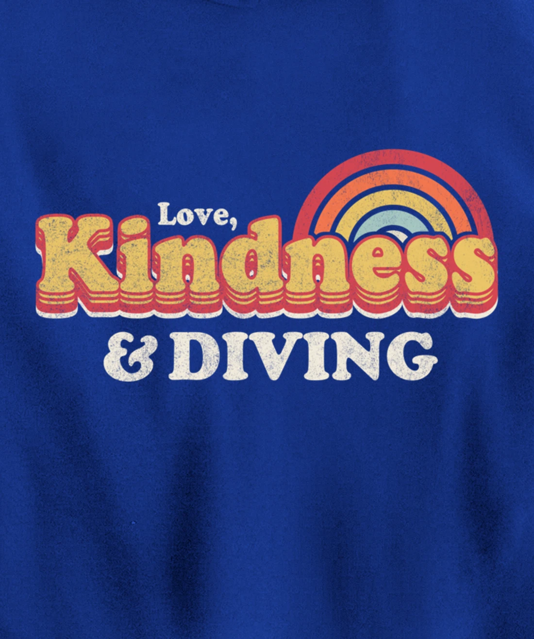 Funny Diving Design, Love, Kindness And Diving Pullover Hoodie