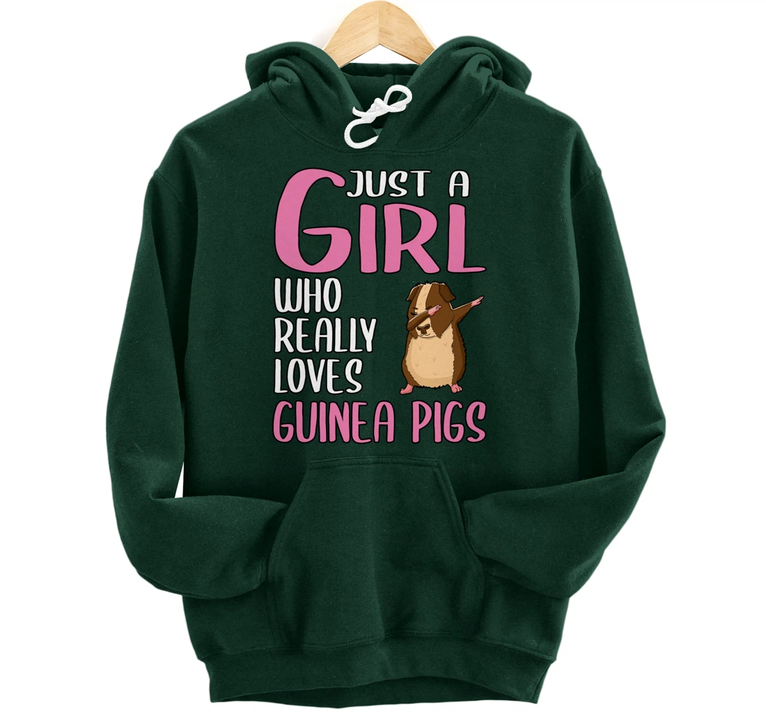 Womens Gift Just A Girl Who Really Loves Guinea Pigs Pullover Hoodie
