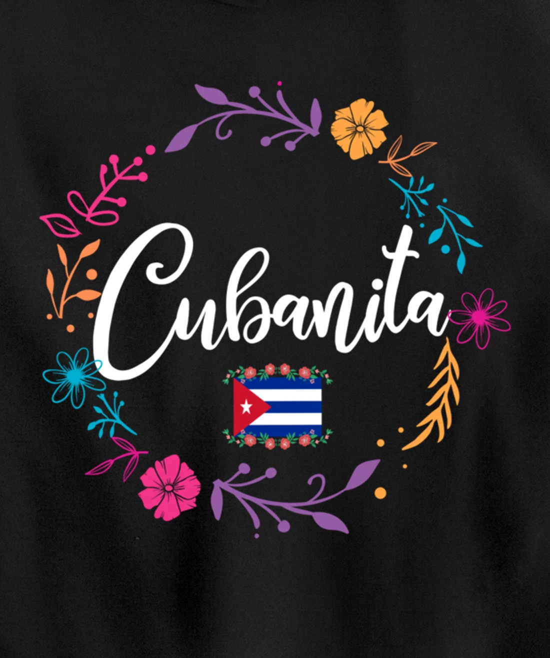 Cuban Flag Cubanita Pullover Hoodie