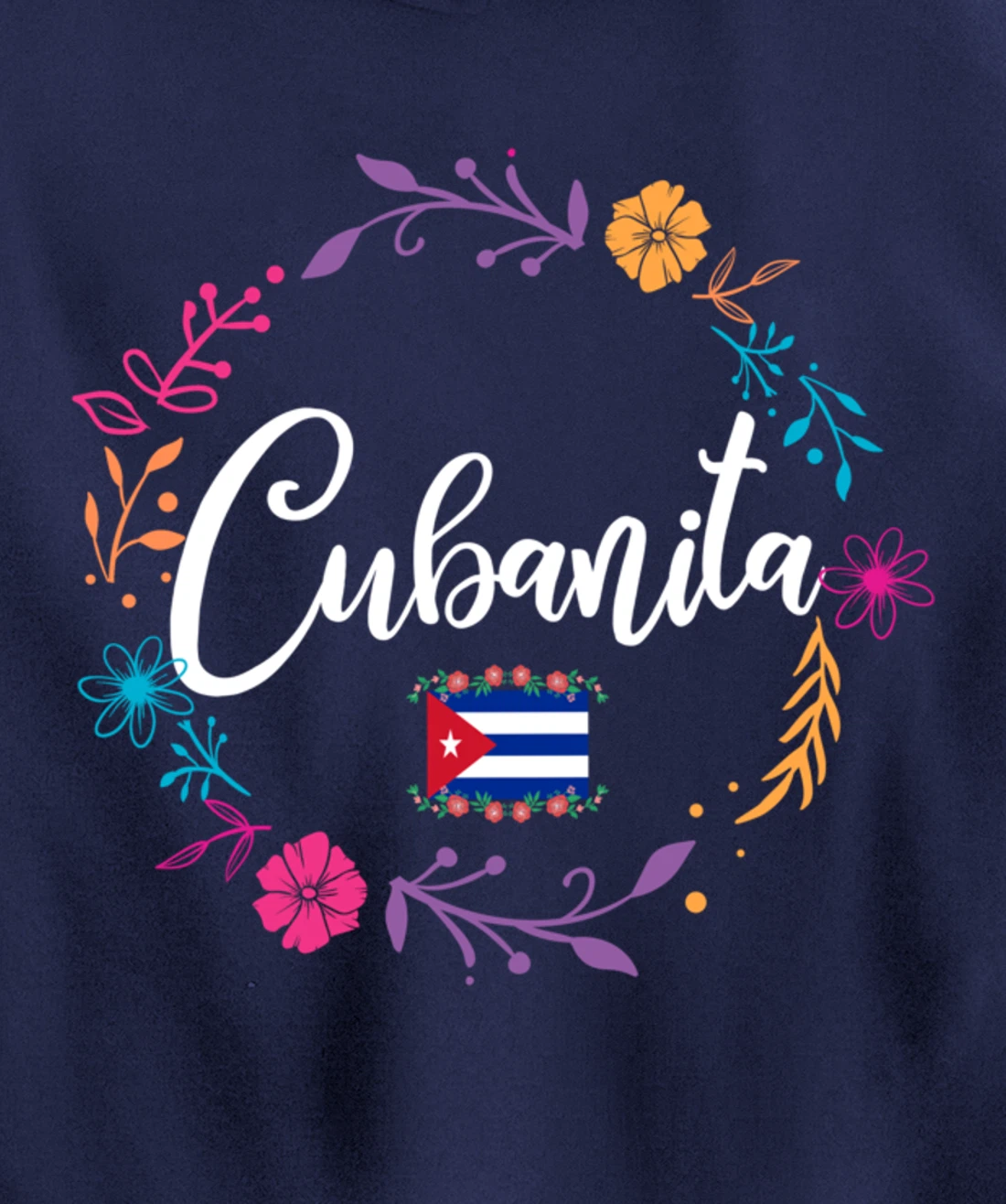 Cuban Flag Cubanita Pullover Hoodie