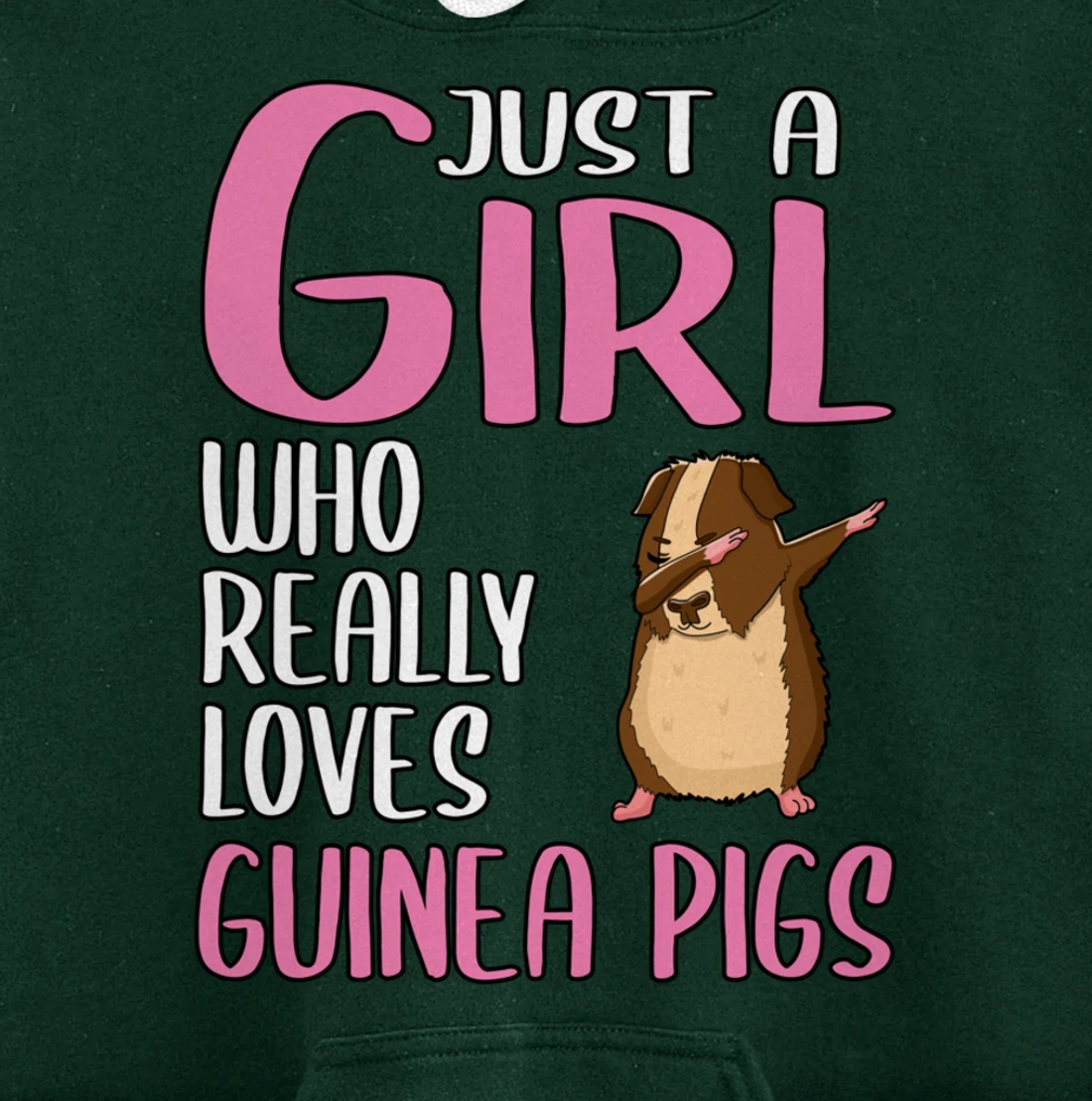 Womens Gift Just A Girl Who Really Loves Guinea Pigs Pullover Hoodie