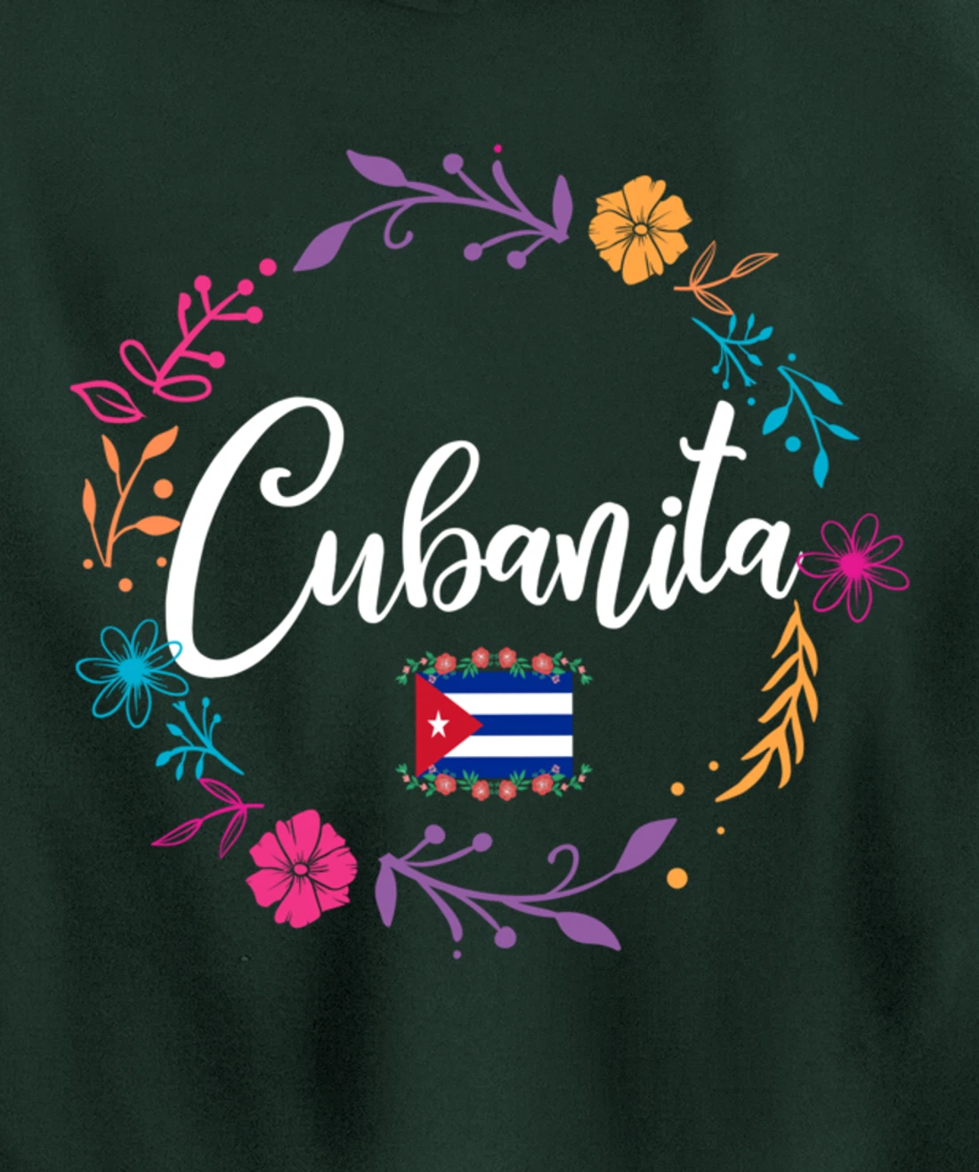 Cuban Flag Cubanita Pullover Hoodie