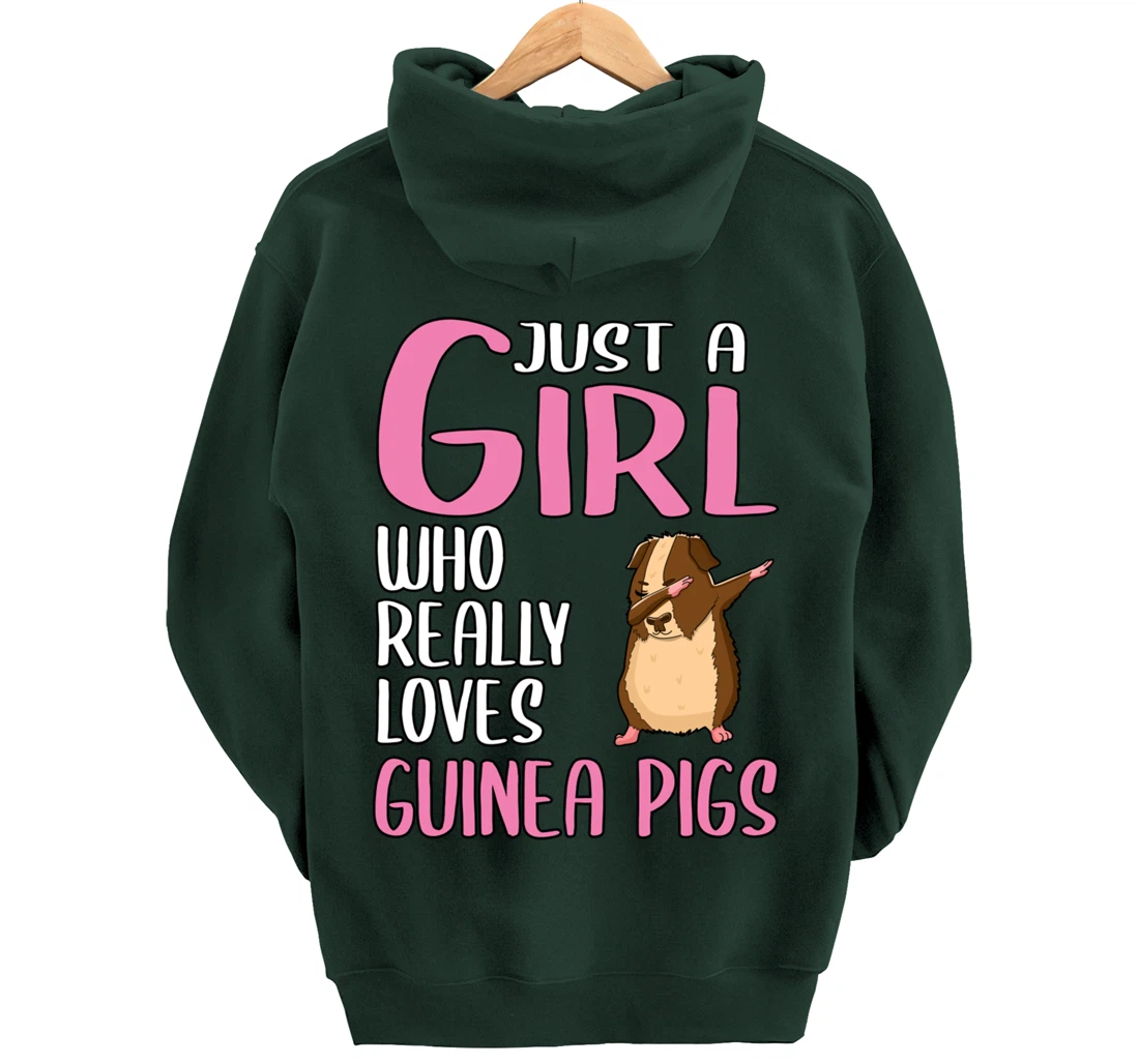 Womens Gift Just A Girl Who Really Loves Guinea Pigs Pullover Hoodie