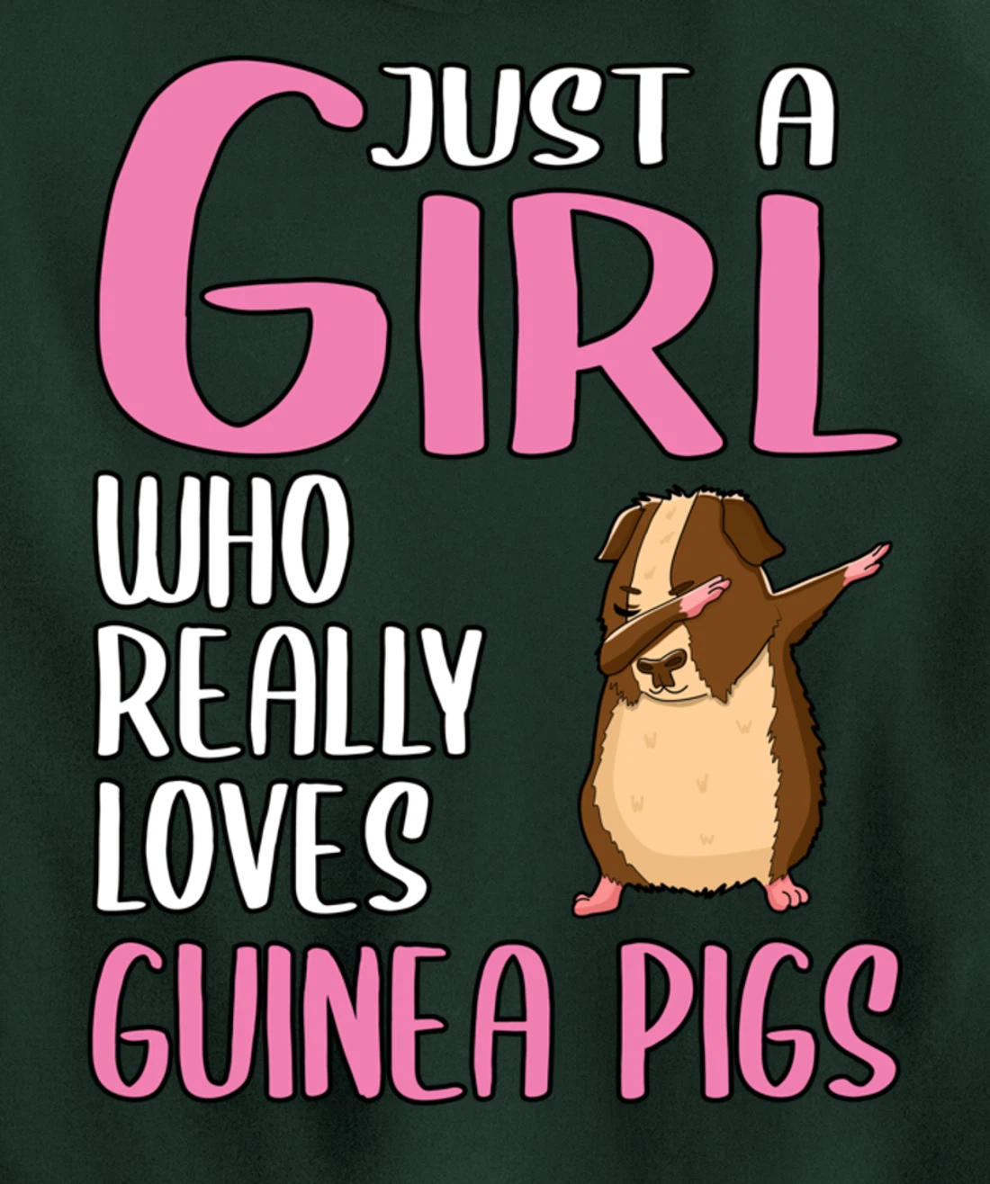 Womens Gift Just A Girl Who Really Loves Guinea Pigs Pullover Hoodie
