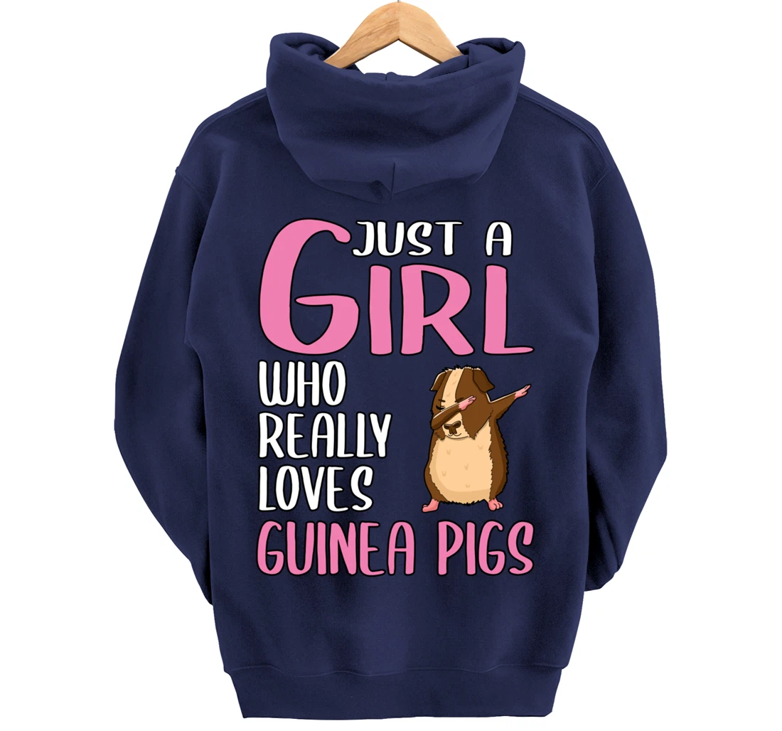 Womens Gift Just A Girl Who Really Loves Guinea Pigs Pullover Hoodie