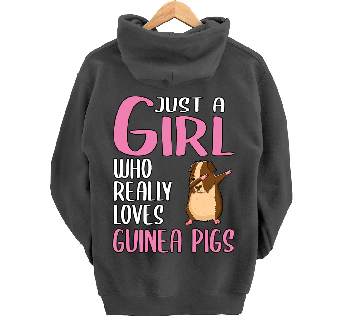 Womens Gift Just A Girl Who Really Loves Guinea Pigs Pullover Hoodie