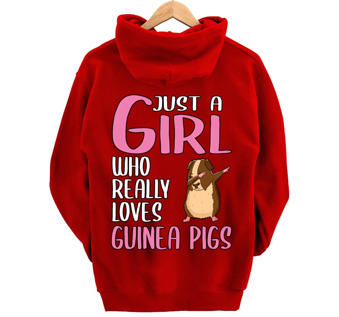 Womens Gift Just A Girl Who Really Loves Guinea Pigs Pullover Hoodie