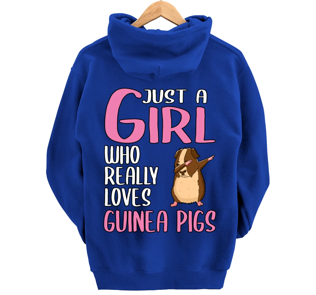 Womens Gift Just A Girl Who Really Loves Guinea Pigs Pullover Hoodie