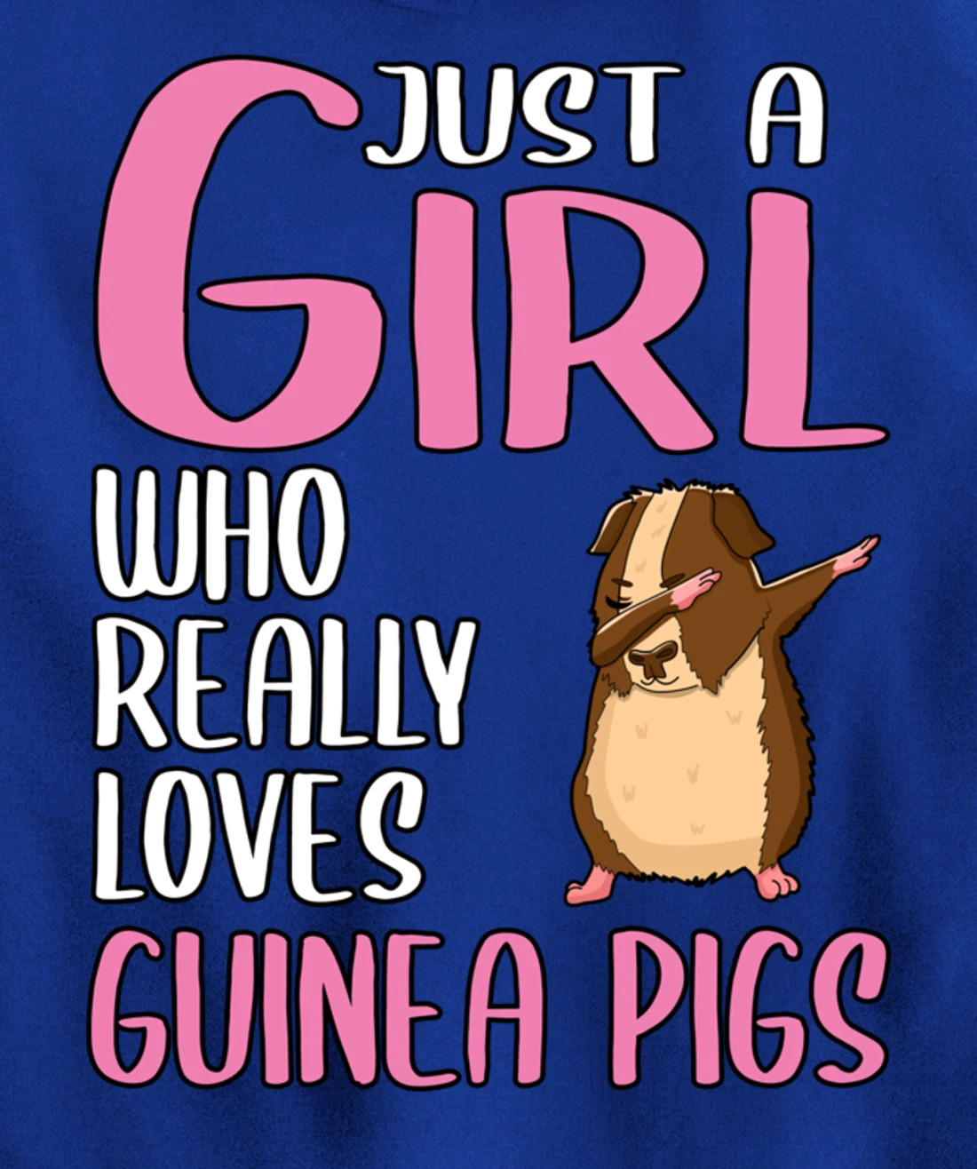 Womens Gift Just A Girl Who Really Loves Guinea Pigs Pullover Hoodie