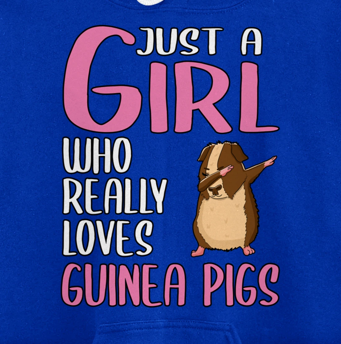 Womens Gift Just A Girl Who Really Loves Guinea Pigs Pullover Hoodie
