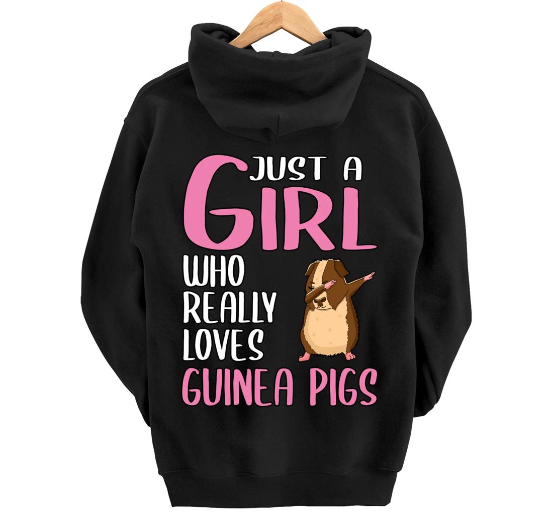 Womens Gift Just A Girl Who Really Loves Guinea Pigs Pullover Hoodie