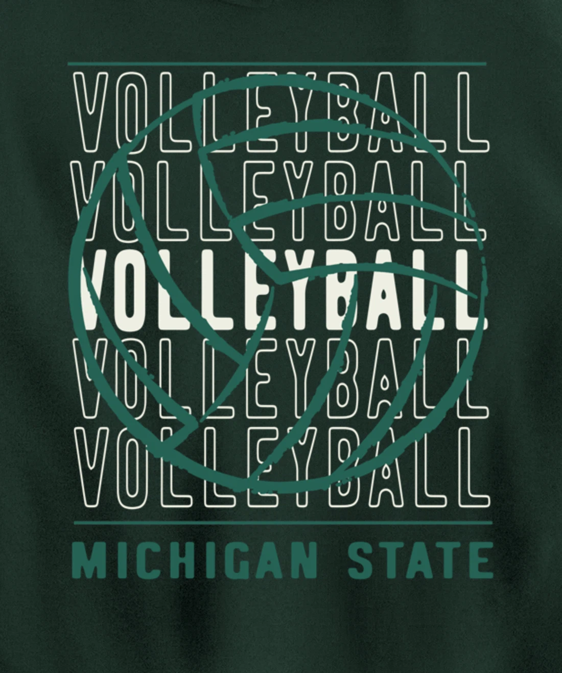 Volleyball Michigan State Pullover Hoodie