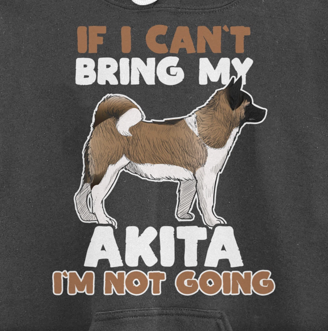 If I Cant Bring My Akita Im Not Going Funny Dog Lover Pullover Hoodie