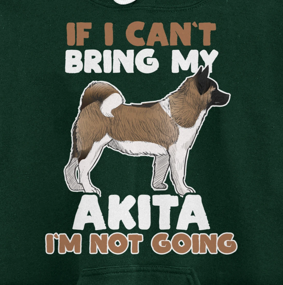 If I Cant Bring My Akita Im Not Going Funny Dog Lover Pullover Hoodie