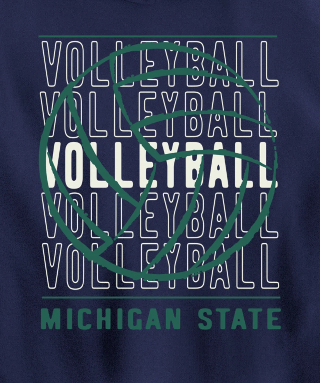 Volleyball Michigan State Pullover Hoodie