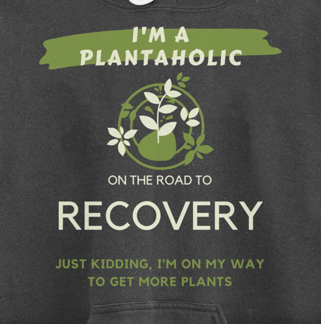 Plantaholic Gift I Am A Plantaholic On The Road To Recover Pullover Hoodie