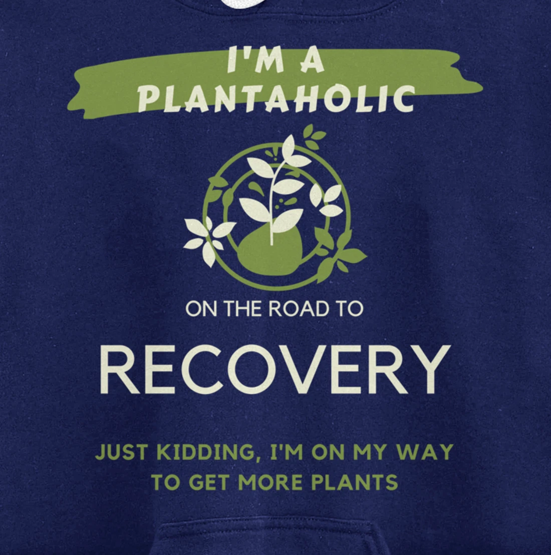Plantaholic Gift I Am A Plantaholic On The Road To Recover Pullover Hoodie