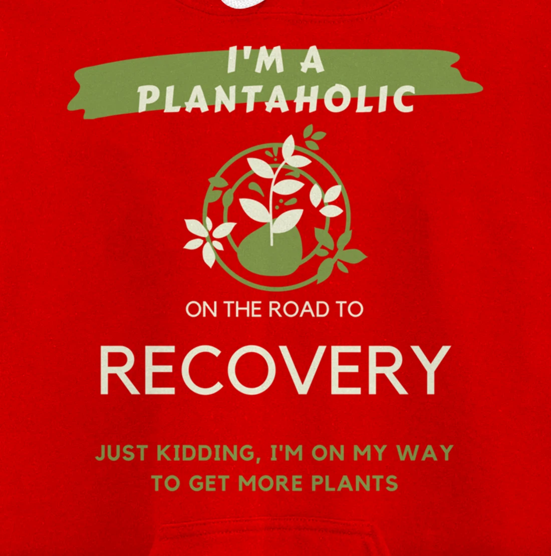 Plantaholic Gift I Am A Plantaholic On The Road To Recover Pullover Hoodie
