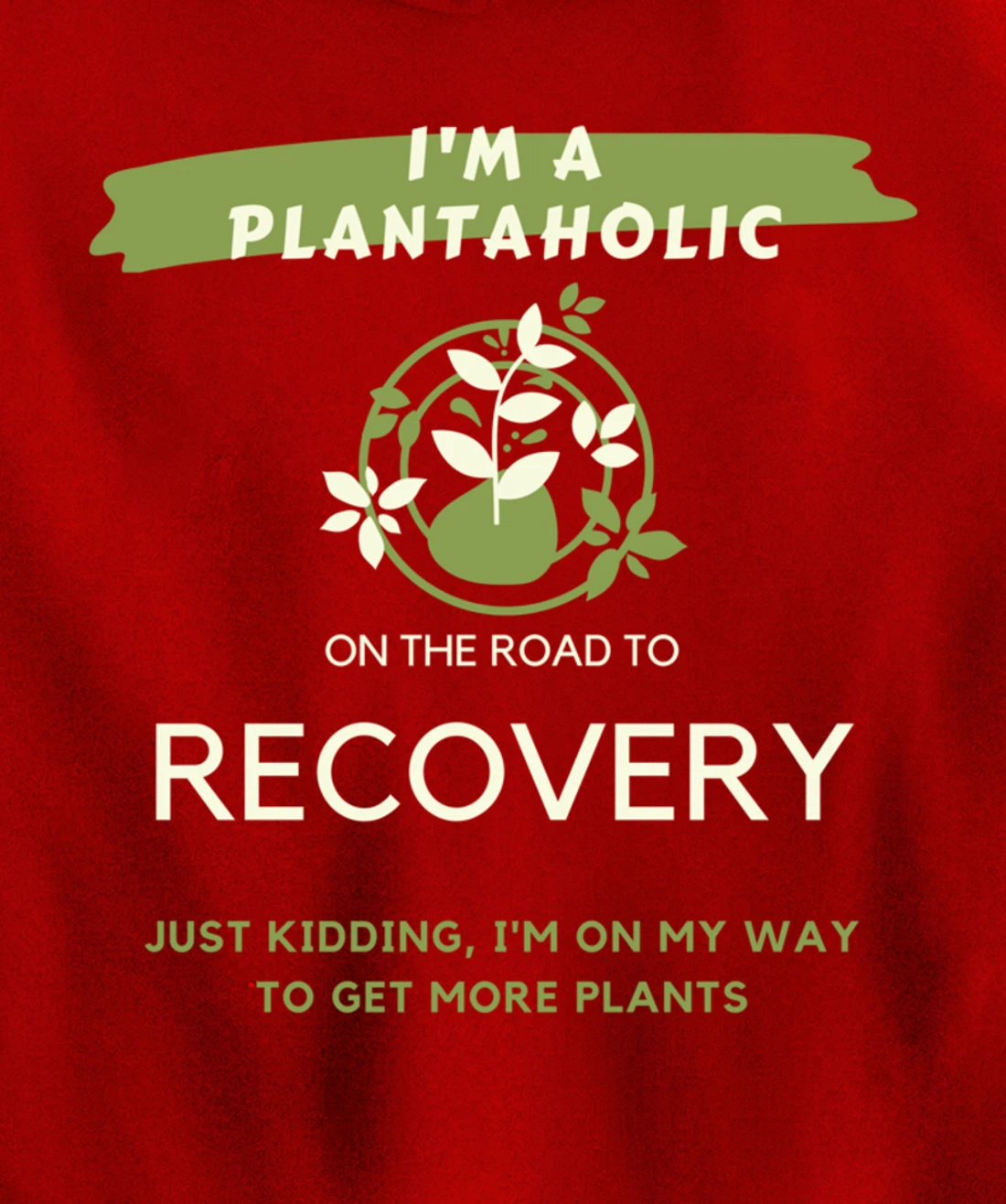 Plantaholic Gift I Am A Plantaholic On The Road To Recover Pullover Hoodie