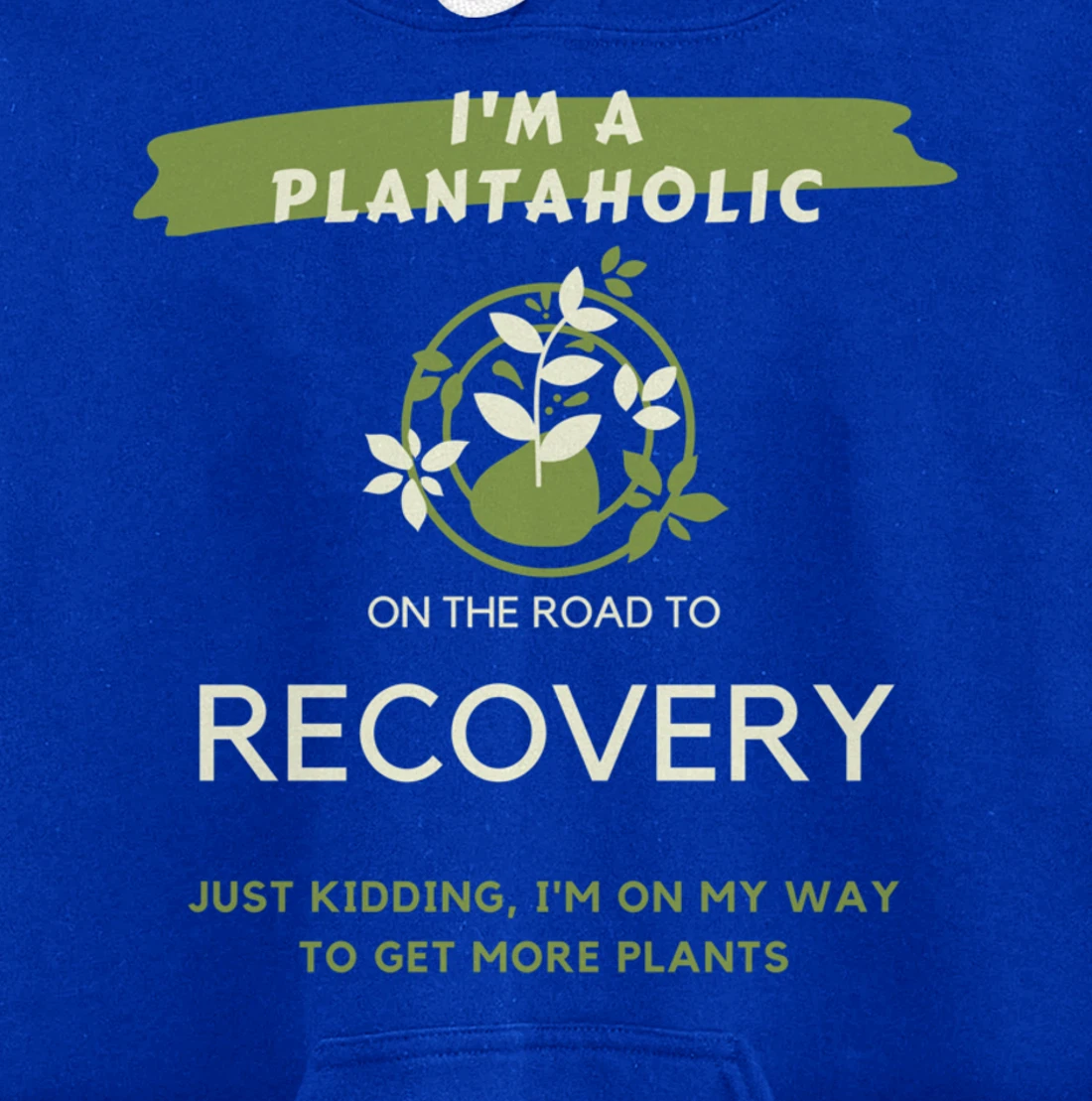 Plantaholic Gift I Am A Plantaholic On The Road To Recover Pullover Hoodie