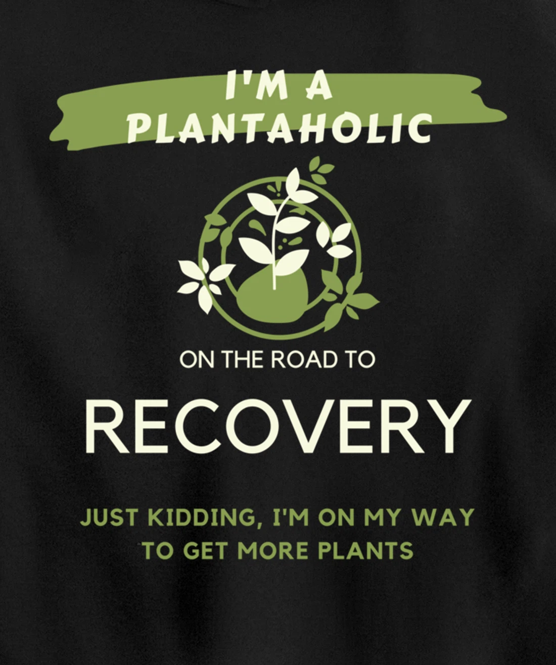 Plantaholic Gift I Am A Plantaholic On The Road To Recover Pullover Hoodie