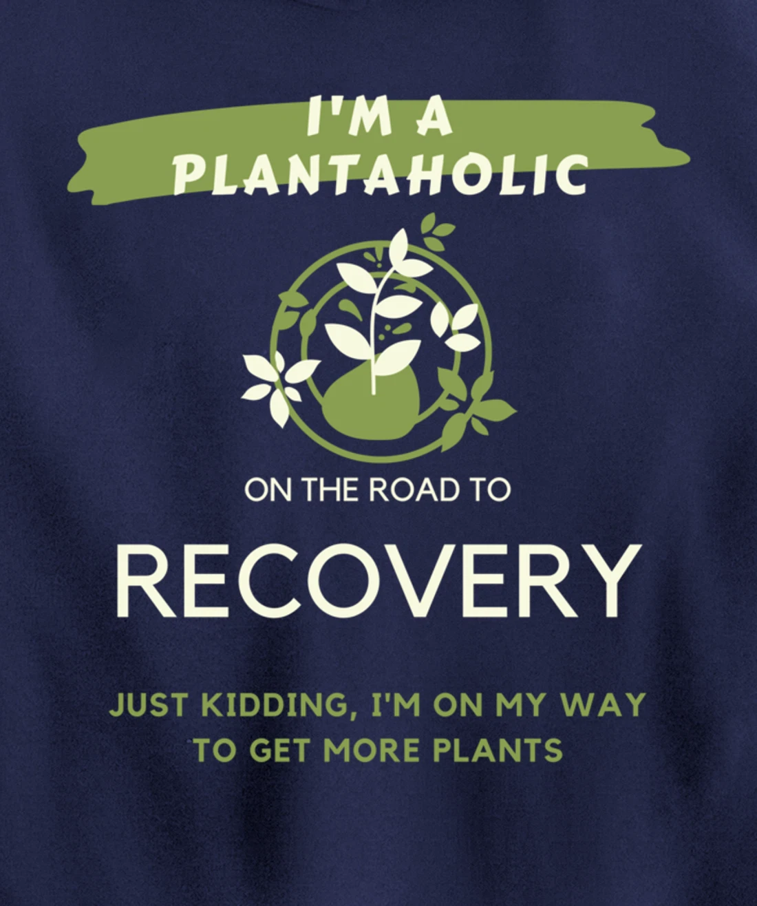 Plantaholic Gift I Am A Plantaholic On The Road To Recover Pullover Hoodie