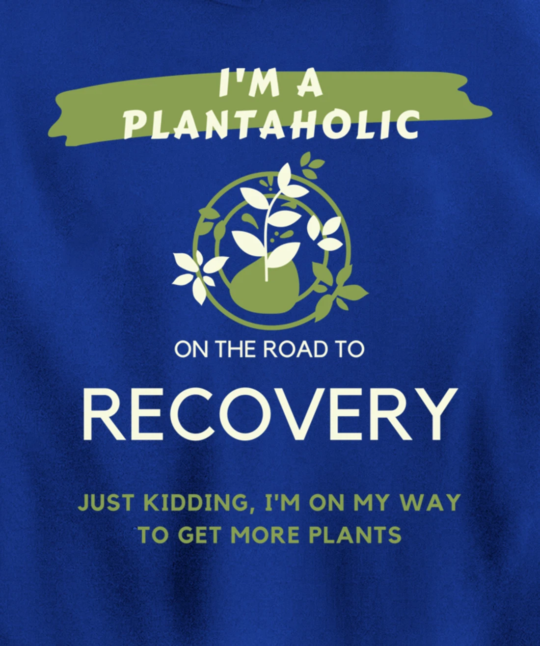 Plantaholic Gift I Am A Plantaholic On The Road To Recover Pullover Hoodie