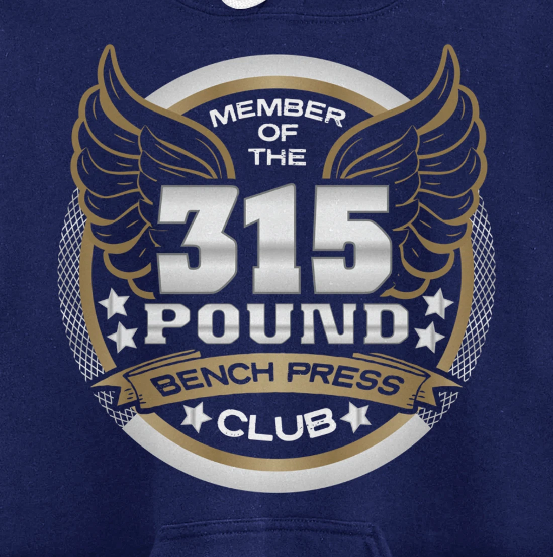 315 Pound Bench Press Club for Powerlifter Weightlifter Gym Pullover Hoodie