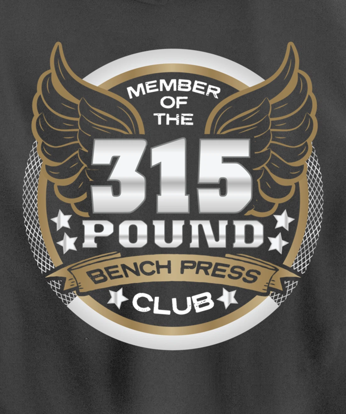 315 Pound Bench Press Club for Powerlifter Weightlifter Gym Pullover Hoodie