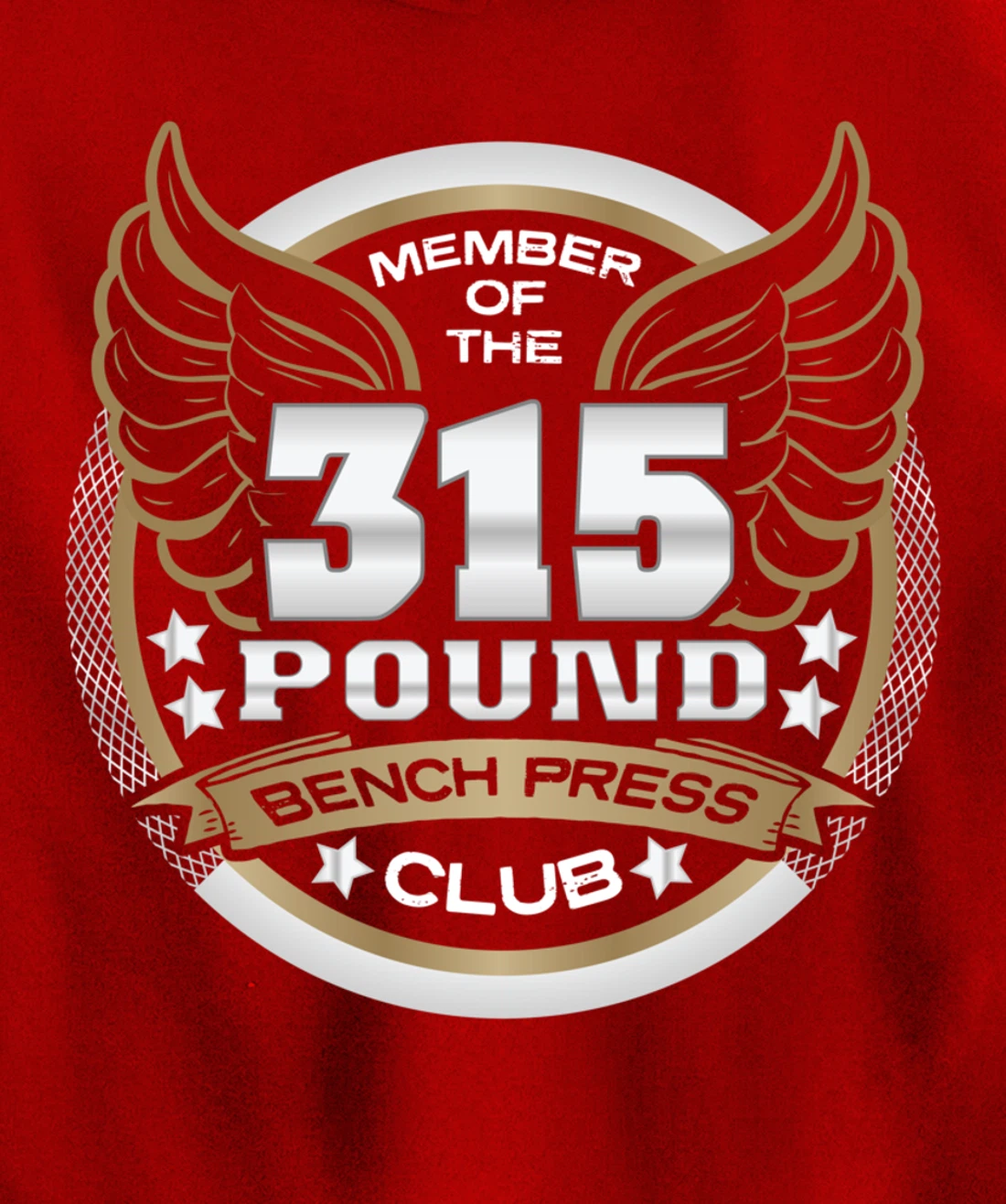 315 Pound Bench Press Club for Powerlifter Weightlifter Gym Pullover Hoodie