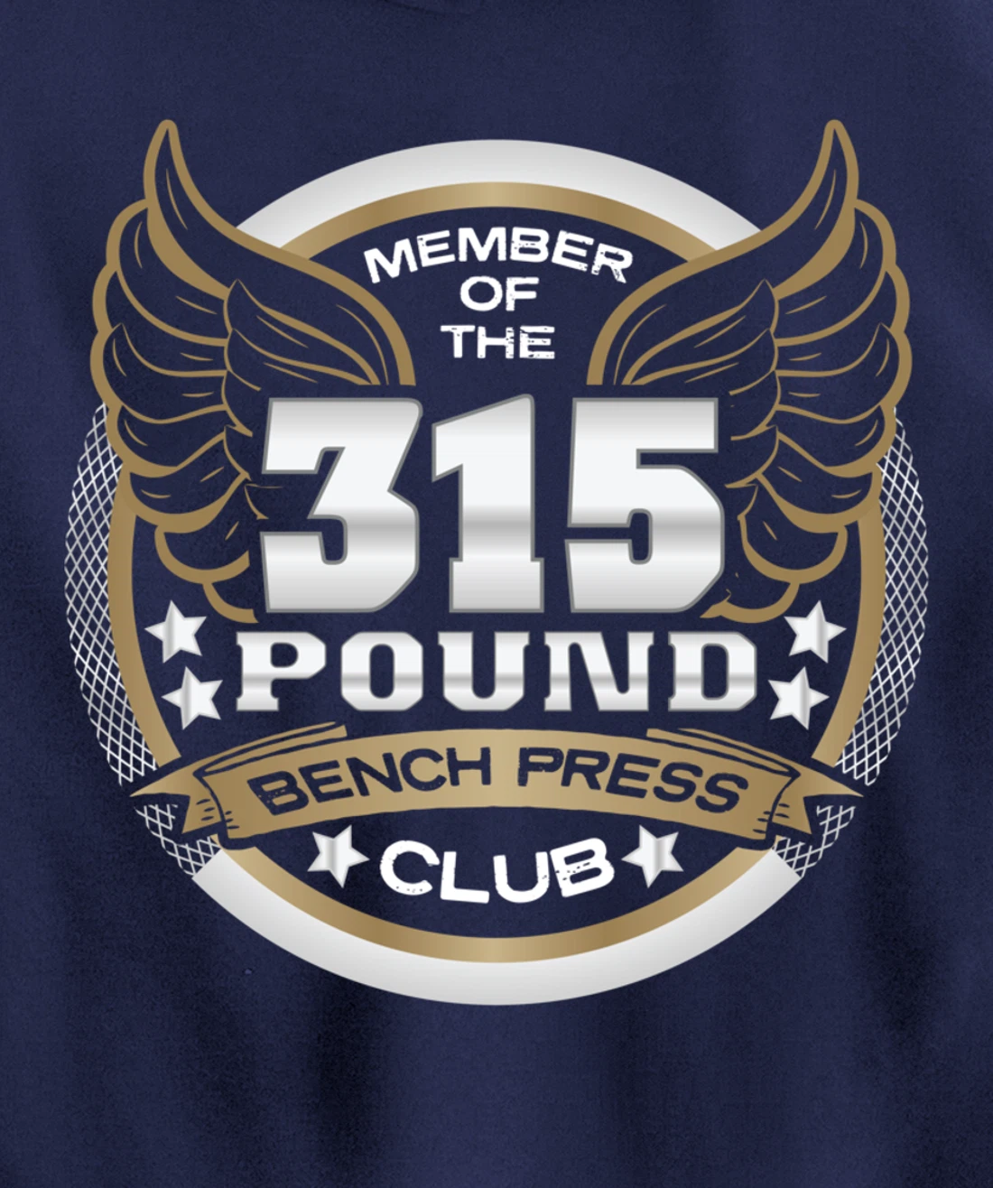 315 Pound Bench Press Club for Powerlifter Weightlifter Gym Pullover Hoodie