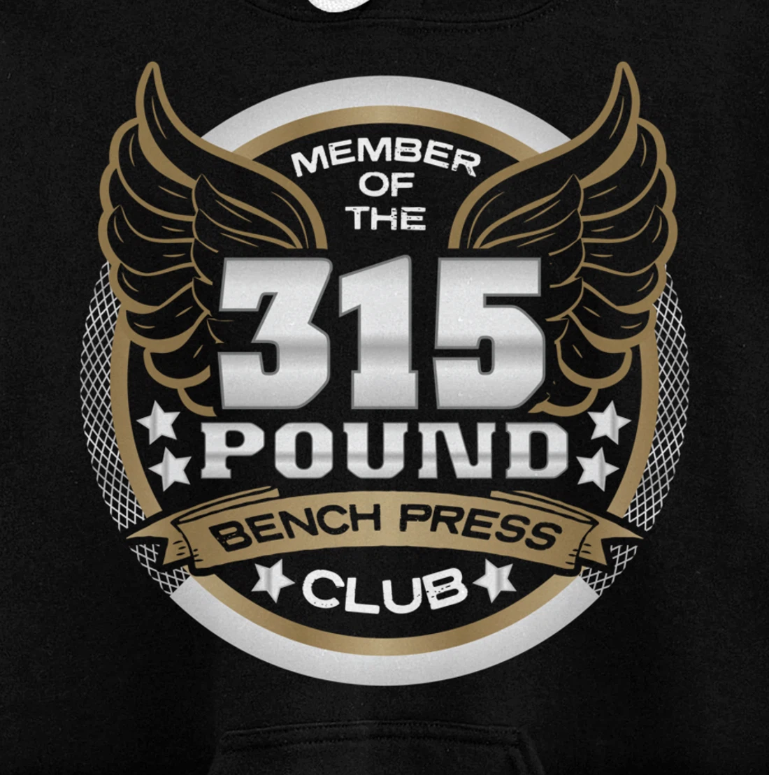 315 Pound Bench Press Club for Powerlifter Weightlifter Gym Pullover Hoodie