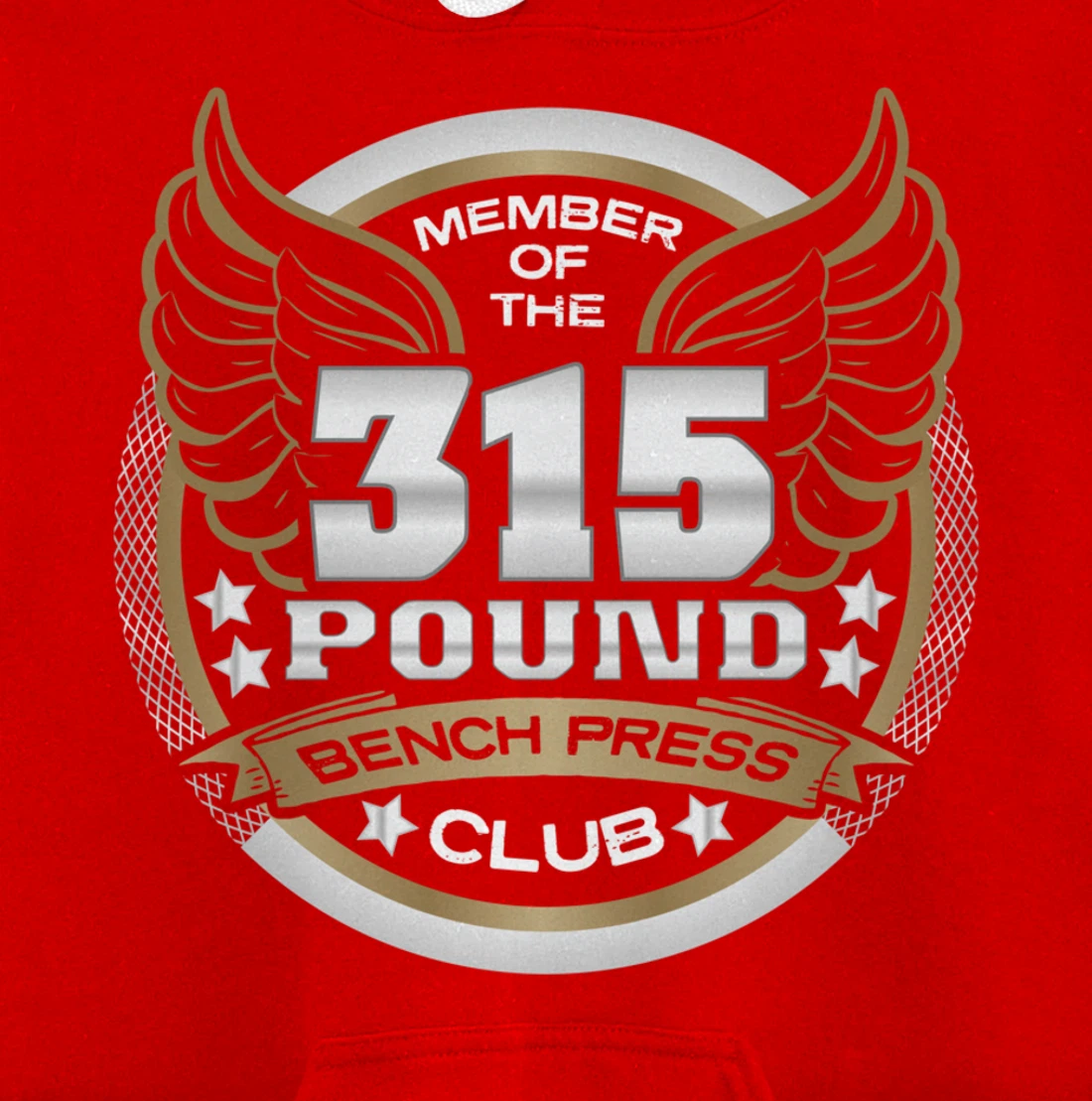 315 Pound Bench Press Club for Powerlifter Weightlifter Gym Pullover Hoodie