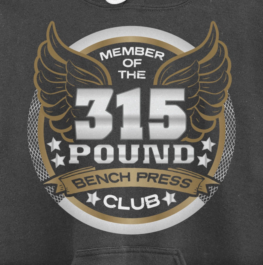 315 Pound Bench Press Club for Powerlifter Weightlifter Gym Pullover Hoodie