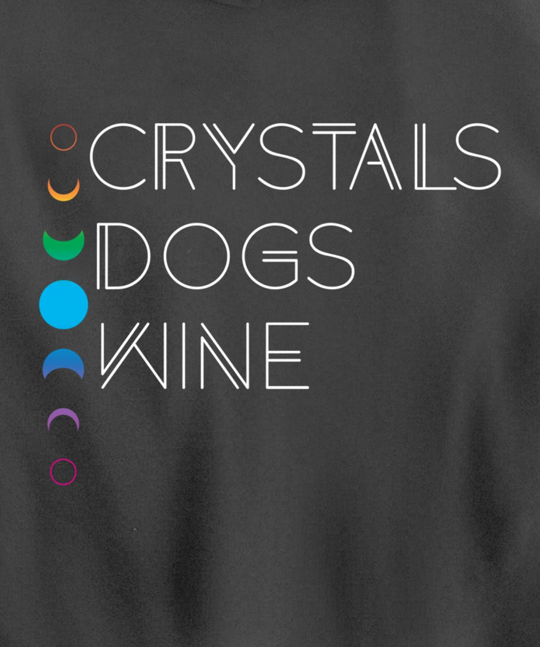 Witchy Bohemian Boho Crystals Dogs Wine Celestial Moon Witch Pullover Hoodie