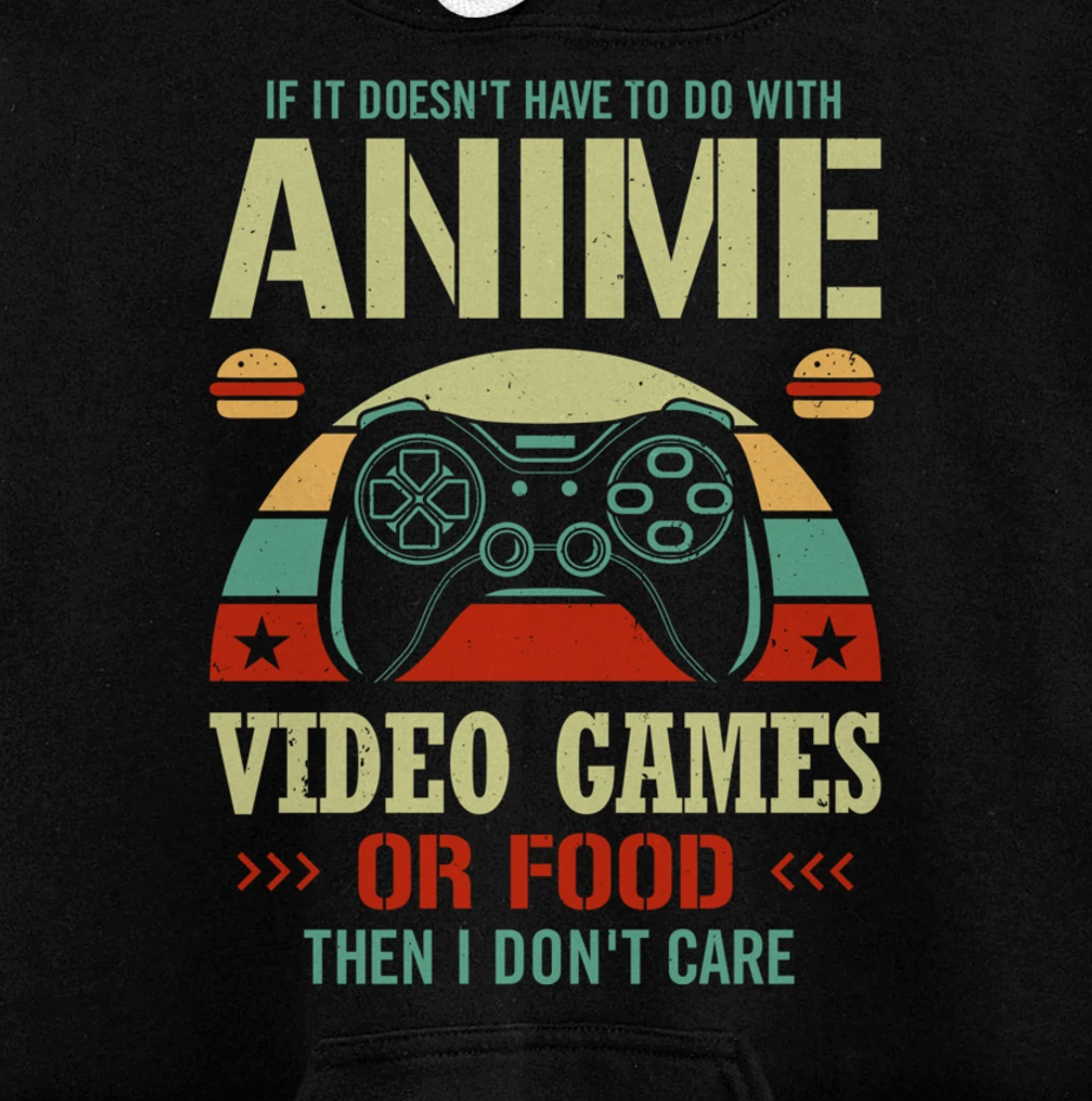 Kawaii Gamer Food Video Games Anime Comic PC Console Gaming Pullover Hoodie