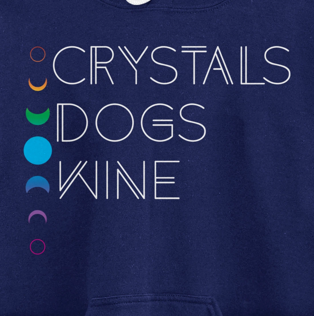 Witchy Bohemian Boho Crystals Dogs Wine Celestial Moon Witch Pullover Hoodie