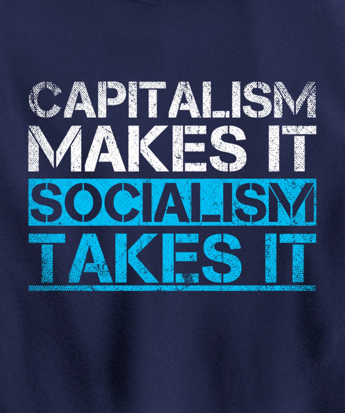 Capitalism Makes It Socialism Takes It Anti Socialism Pullover Hoodie