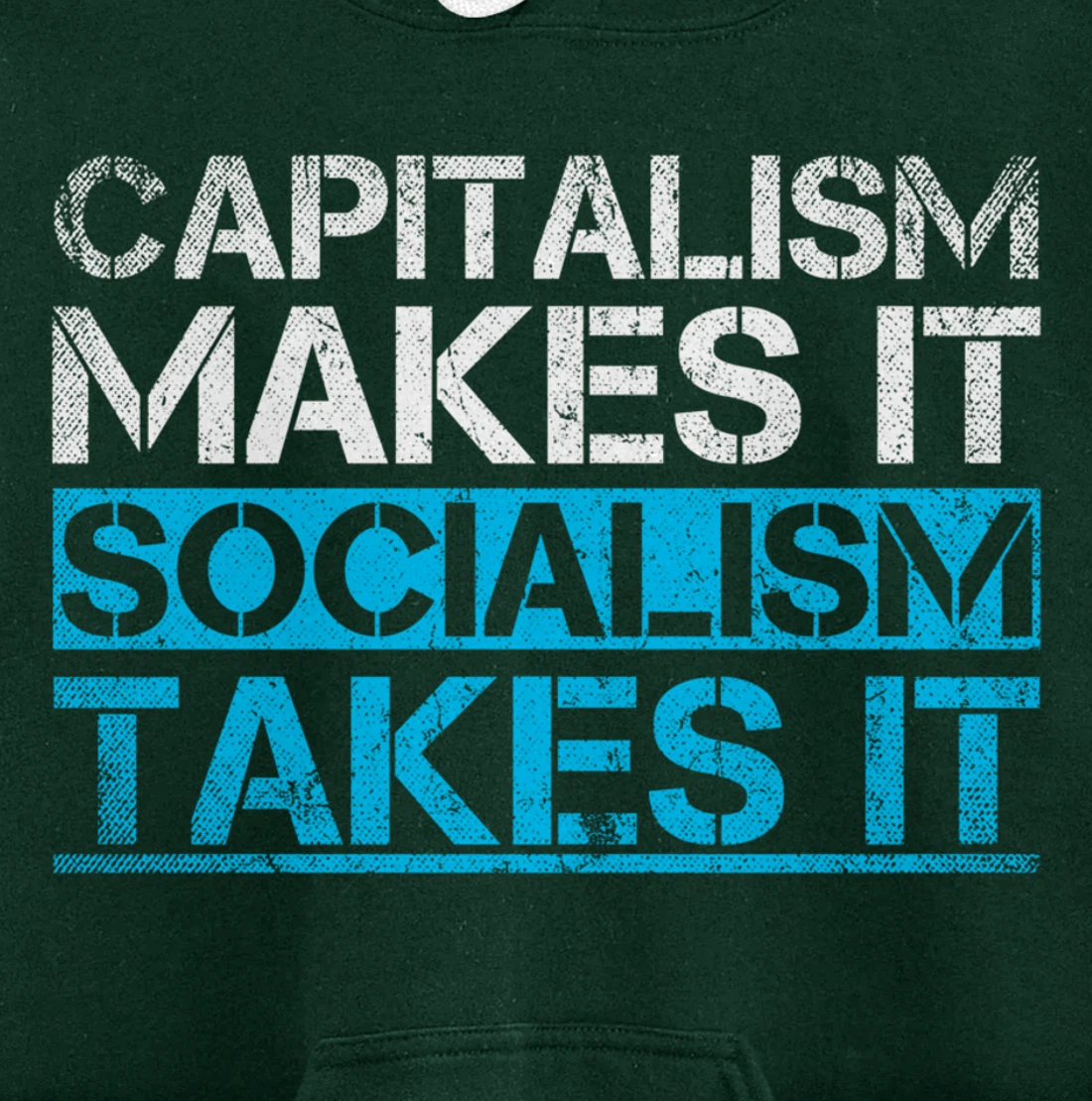 Capitalism Makes It Socialism Takes It Anti Socialism Pullover Hoodie