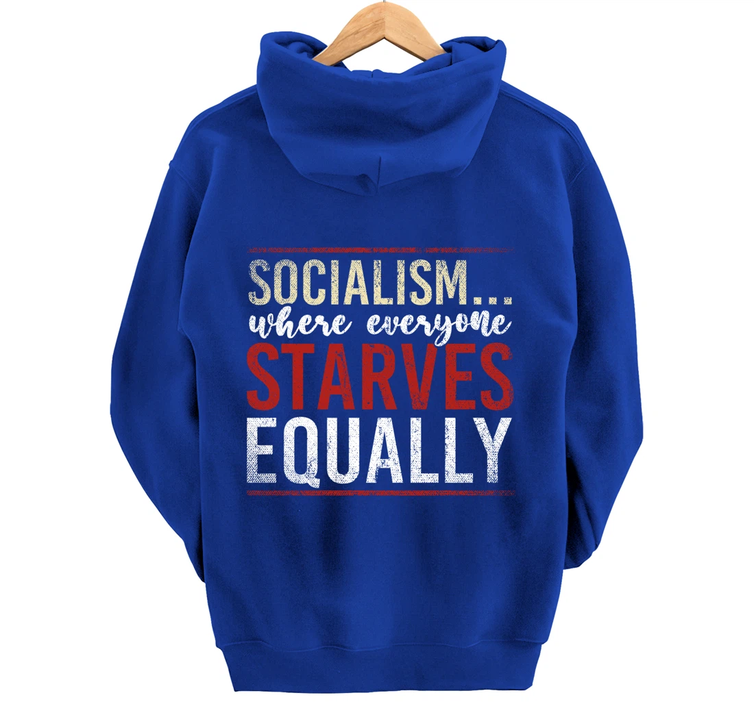 Anti Communism Capitalist Gift Liberty Lover Anti Socialism Pullover Hoodie