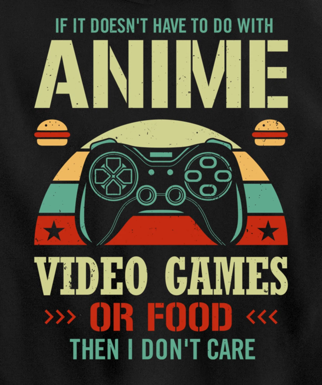 Kawaii Gamer Food Video Games Anime Comic PC Console Gaming Pullover Hoodie