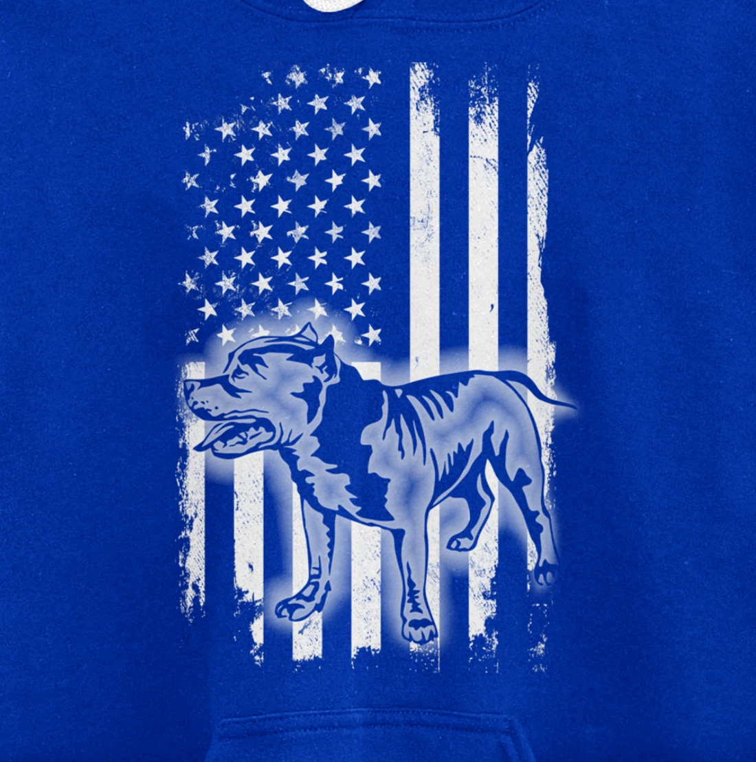 Pitbull American Flag USA Patriotic Pit Bull Dog Lover Gift Pullover Hoodie