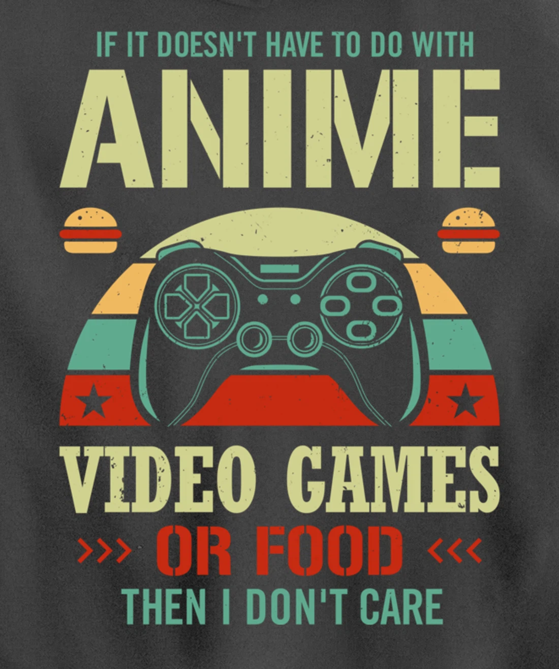 Kawaii Gamer Food Video Games Anime Comic PC Console Gaming Pullover Hoodie